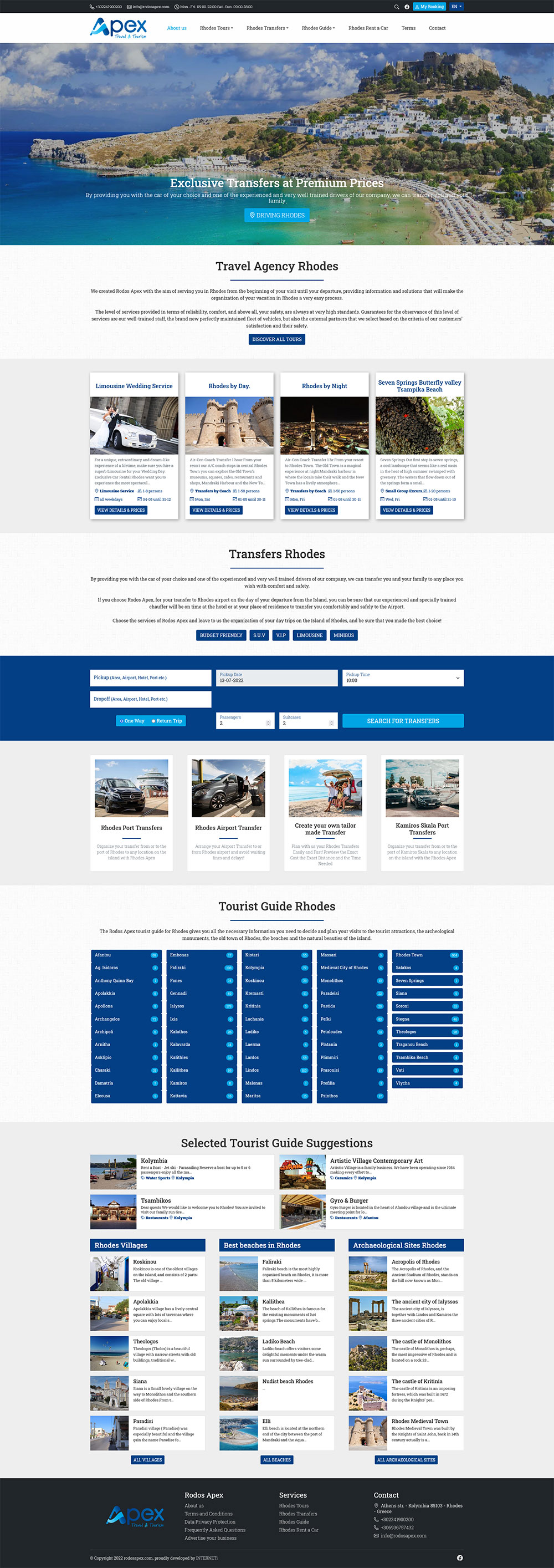 Travel Agency Website Development RodosApex